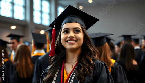Wallpaper Mural A girl student is a graduate of an educational institution at a celebration on the occasion of the completion of her studies. High school graduation , with white tonespng Torontodigital.ca