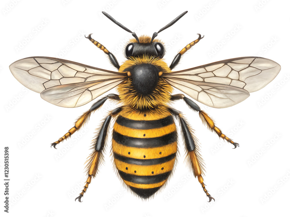 Obraz premium wasp isolated on white background