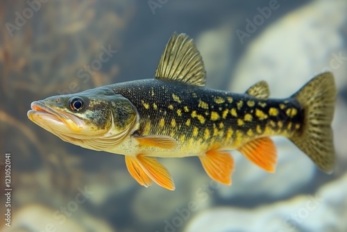 Pike Fish Underwater Close-Up photo