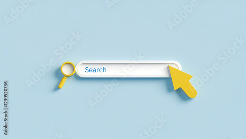 Obraz na płótnie Search Bar design: Digital UI & Web Navigation,web design trends, search technology, online browsing, UX design, modern website elements. w salonie