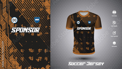 Soccer jersey design for sublimation