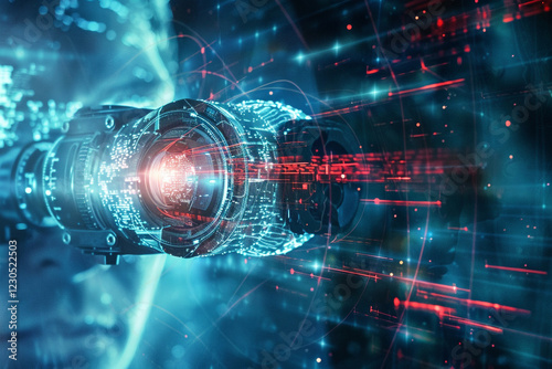 Digital Camera Lens with Futuristic Design