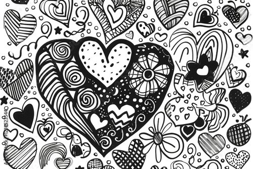 Doodle Heart Pattern