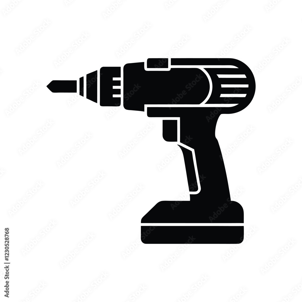 Drill Machine Silhouette in Vector Format Ideal for Use in Industrial, Engineering, and Mechanic Themed Designs for High-Quality Branding and Website Icons
Drill Machine Silhouette in Vector Format Ideal for Use in Industrial, Engineering, and Mechanic Themed Designs for High-Quality Branding and Website Icons