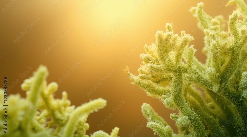 Naklejka premium Dynamic Structures of Algae Colonies: Cellular Focus