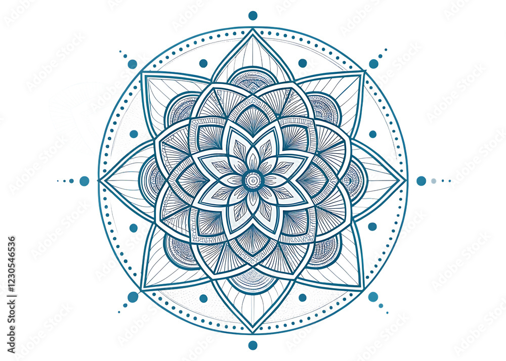 Fototapeta premium abstract blue ornament