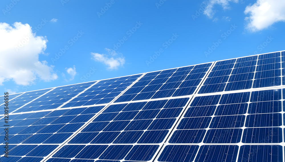 Solar panels against blue sky , with white tonespng Solar panels against blue sky , with white tonespng