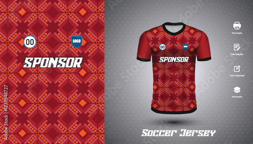 Soccer jersey design for sublimation