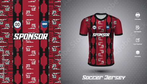 Soccer jersey design for sublimation