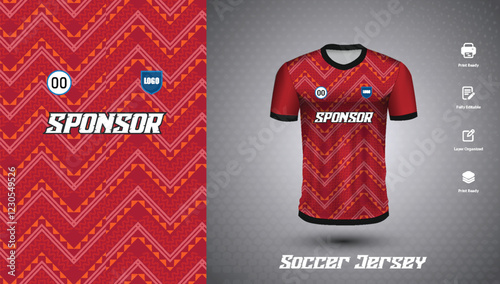 Soccer jersey design for sublimation