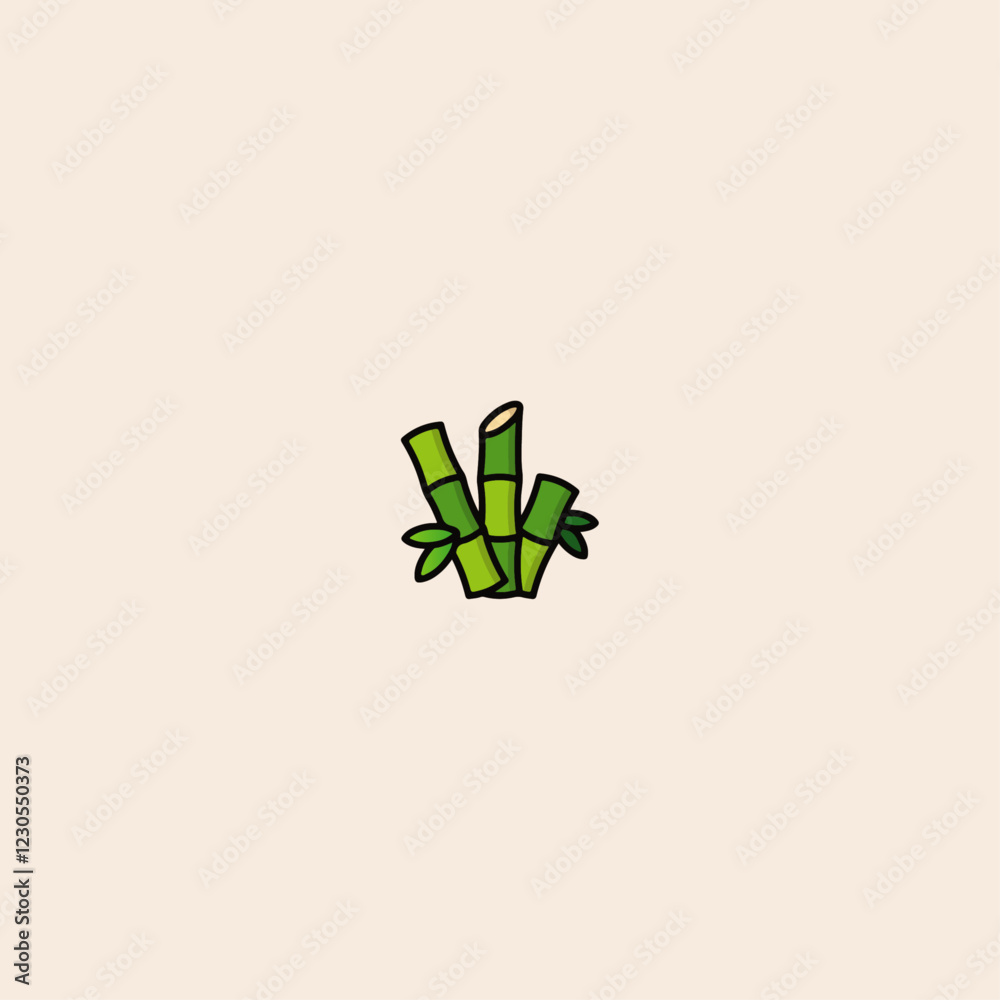 Bamboo icon flat vector design. Bamboo icon flat vector design.