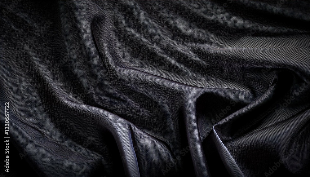 Obraz premium close up of black fabric texture