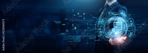 Businessman holding a comprehensive Audit report, ensuring financial transparency and regulatory compliance. Assessment identifies risks and enhances operational effectiveness across the organization.