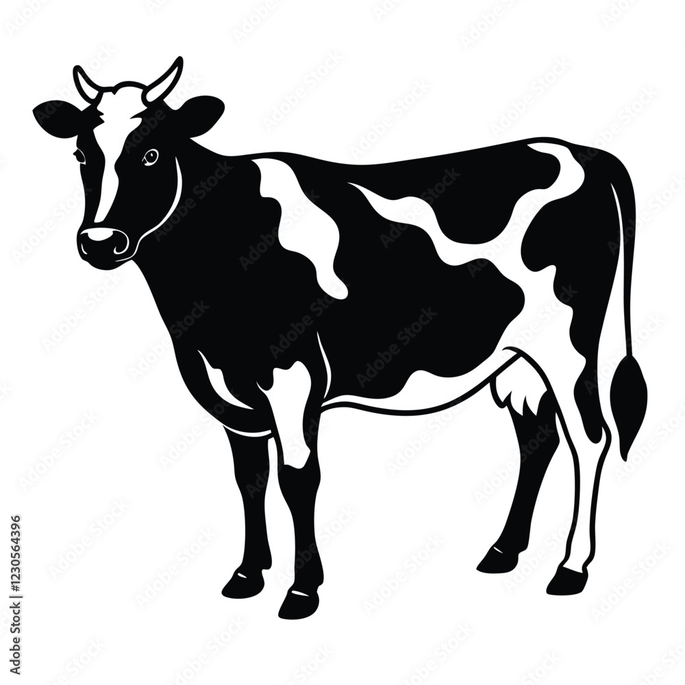 Cow vector silhouette art illustration Cow vector silhouette art illustration