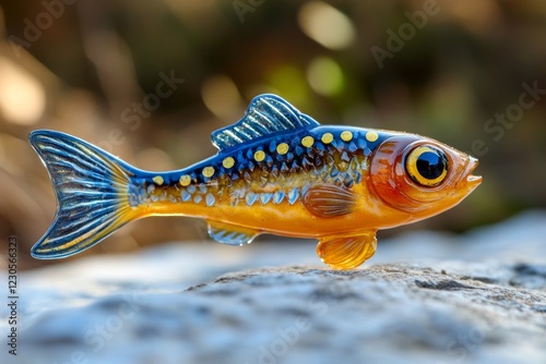 Glass Fish Sculpture in Sunlight