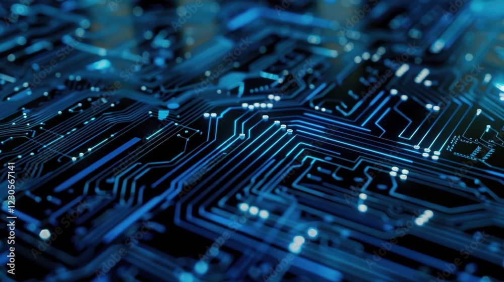 The Alluring Allure of a Captivating Blue Line - Segment Technology Background The Alluring Allure of a Captivating Blue Line - Segment Technology Background