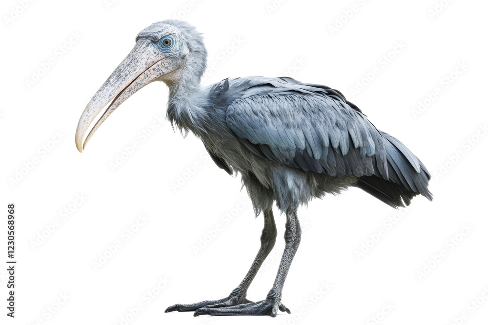 Fototapeta premium Majestic Shoebill Stork Standing Against a Transparent Background