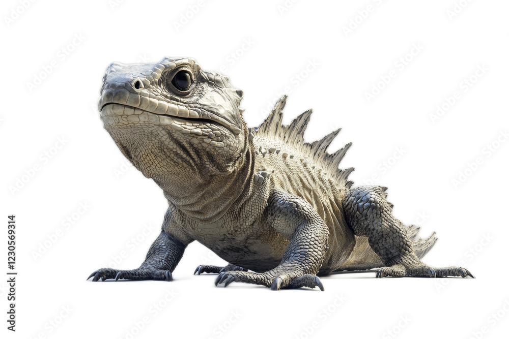 Obraz premium A lizard with a long tail and spiky legs