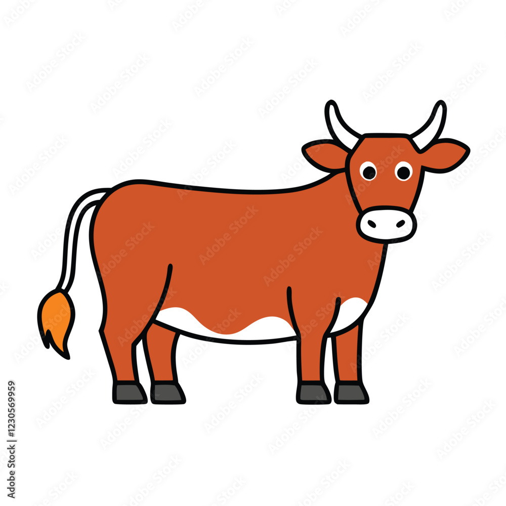 Funny cow vector art illustration Funny cow vector art illustration