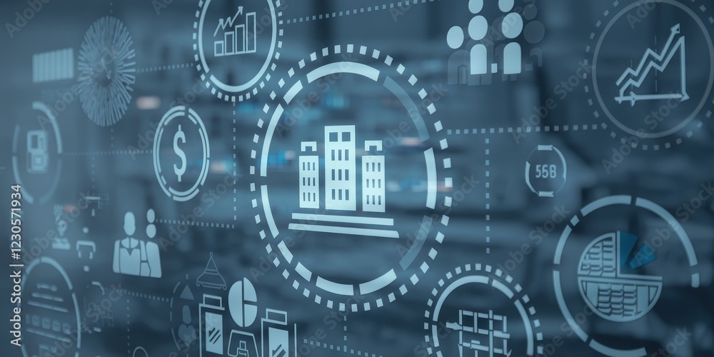 Obraz premium Real Estate Investment and Market Analysis: A Visual Representation of Growth, Finance, and Strategy in the Property Sector