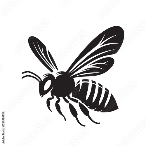 Vector  money bee silhouette