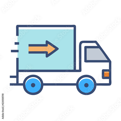 mover truck icon design