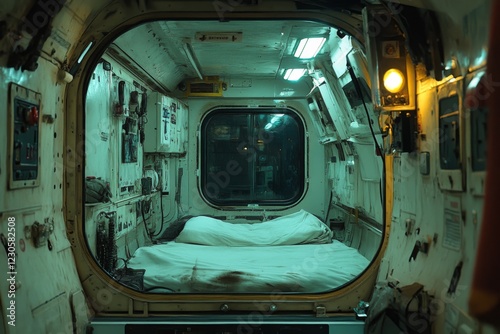 Retro Futuristic Space Capsule Interior