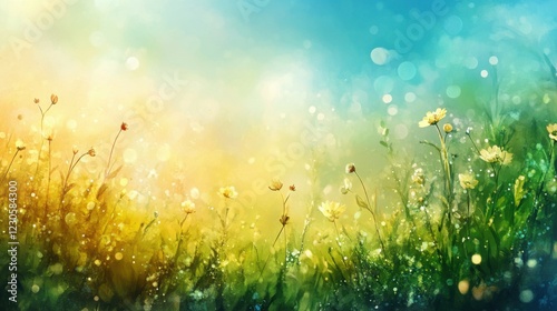 art abstract spring background or summer background with fresh g