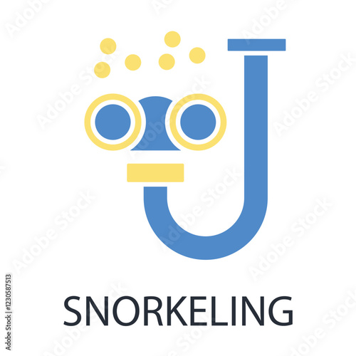 snorkeling icon. vector.Editable stroke.linear style sign for use web design,logo.Symbol illustration.