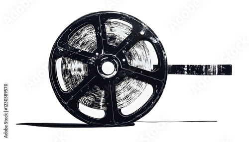 Vintage Cinema Reel Silhouette