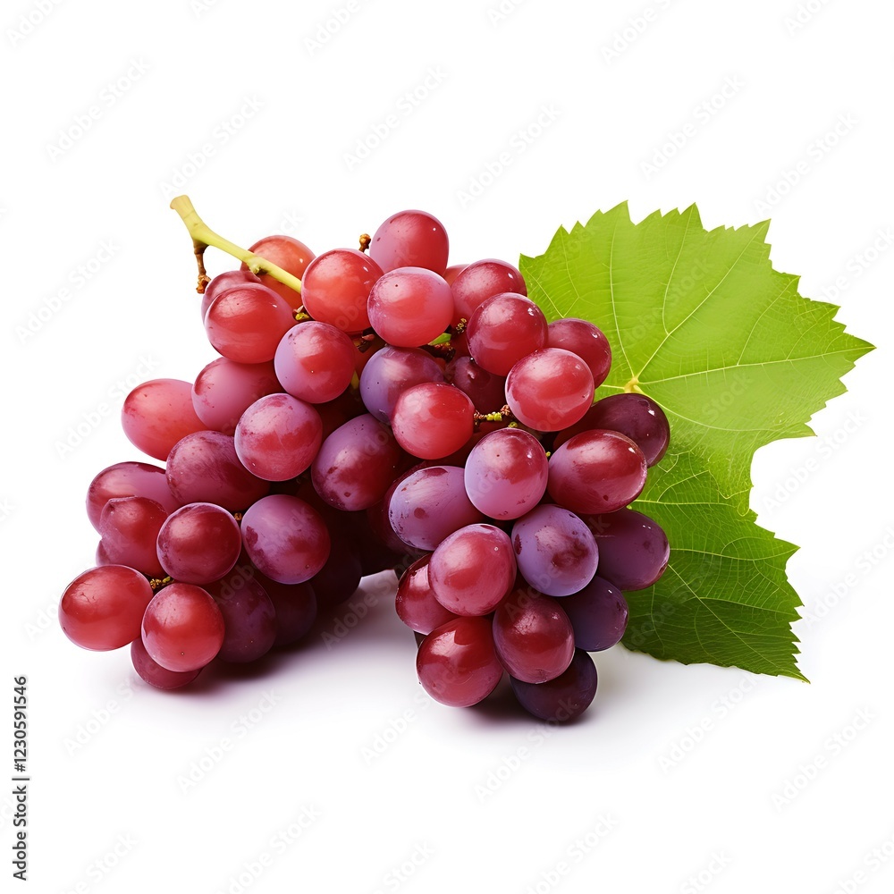 Red grapes isolated on white background Red grapes isolated on white background