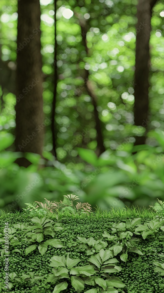 Lush Green Forest Background: A Serene Escape into Nature's Embrace Lush Green Forest Background: A Serene Escape into Nature's Embrace