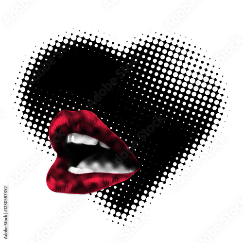 lips with a kiss
