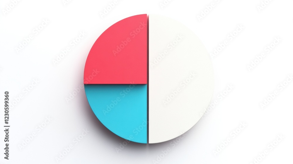 Colorful pie chart representing data distribution with bright segments and white background creating a modern design. Generative AI Colorful pie chart representing data distribution with bright segments and white background creating a modern design. Generative AI