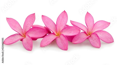 Elegant Pink Flowers on White Background for Beautiful Visuals