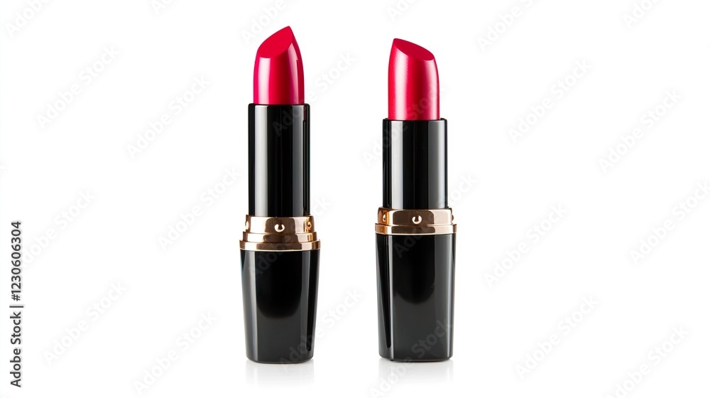 Vibrant Red Lipsticks on White Background for Beauty and Fashion Vibrant Red Lipsticks on White Background for Beauty and Fashion