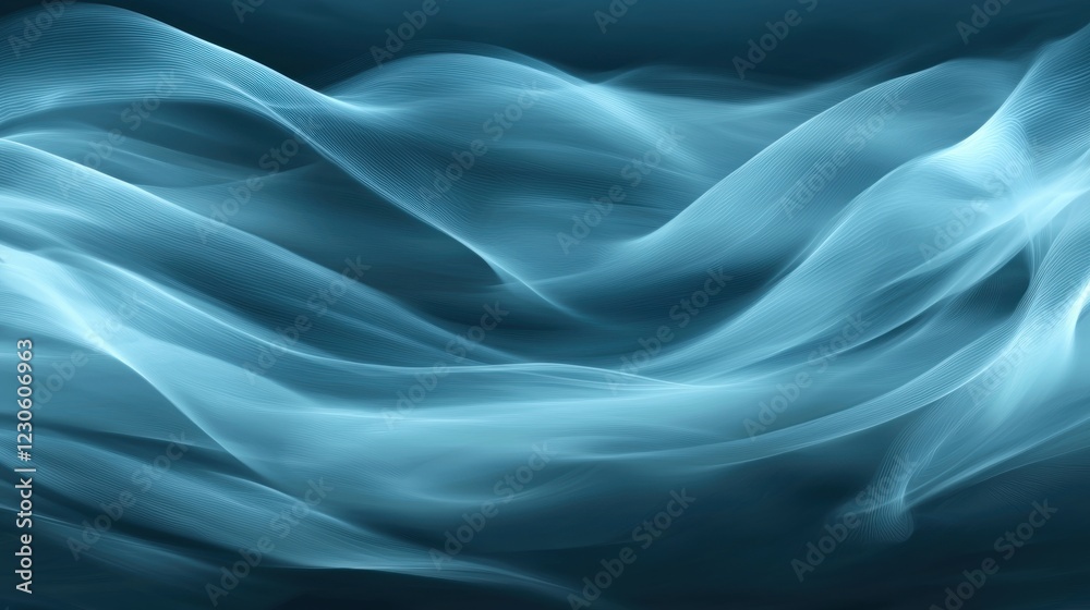 Obraz premium Abstract digital art piece that appears to be made up of wavy lines that create a wave-like pattern.