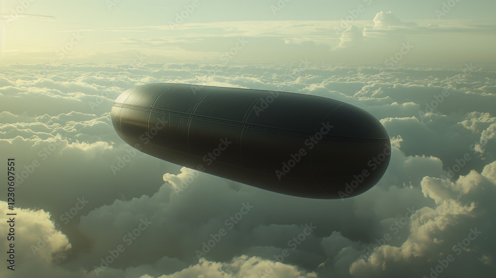 Fototapeta premium UFO A photograph of an object shaped like the side_018