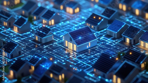 Smart Homes Connected By A Digital Energy Grid