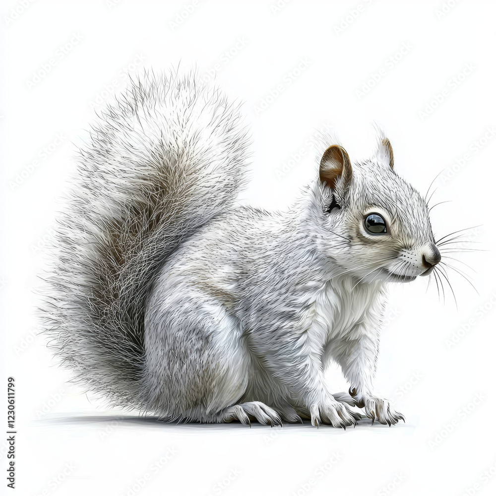 Fototapeta premium Albino Squirrel Portrait.