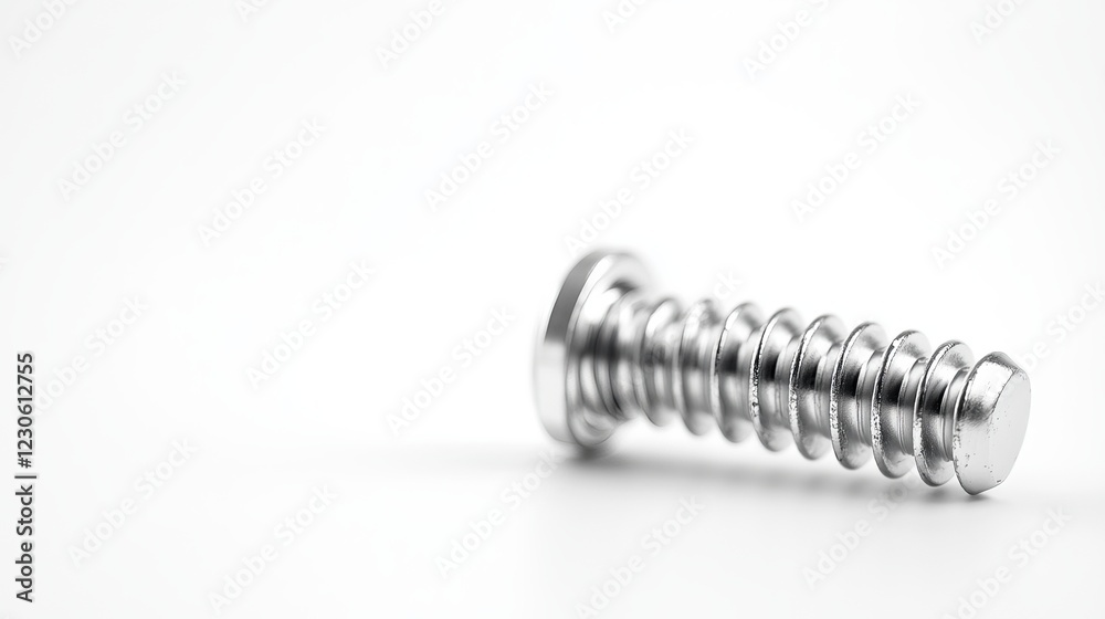 A single screw isolated on a white background. A single screw isolated on a white background.