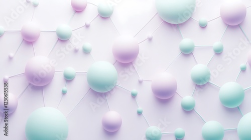 Connected spheres network abstract. Background design