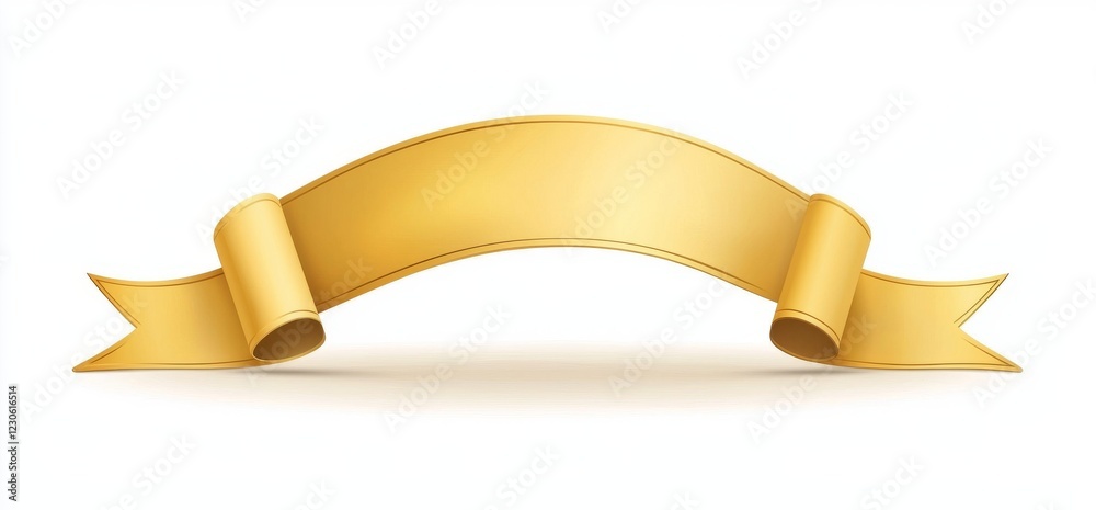 A golden Christmas ribbon with a shadow effect, serving as a template for festive wrapping. A golden Christmas ribbon with a shadow effect, serving as a template for festive wrapping.