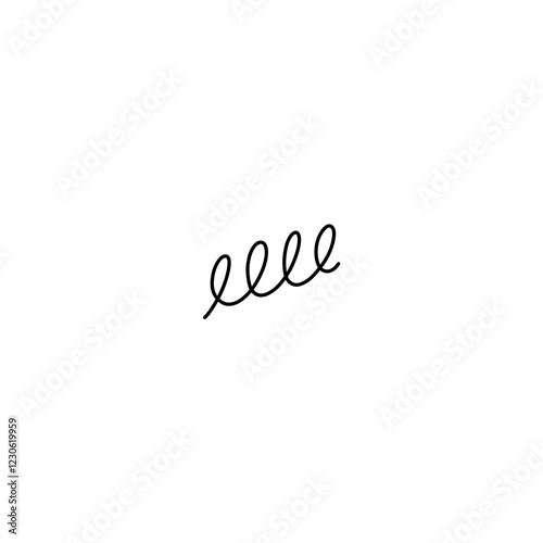 Emoticon shapes line doodle