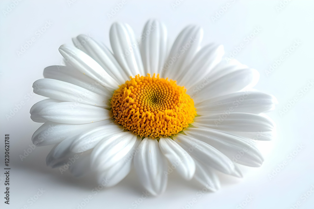 White Daisy Flower Close Up Studio Shot