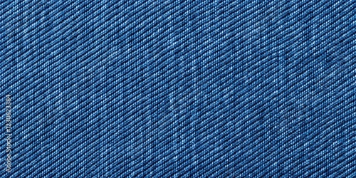Dense weave of blue denim fabric with classic twill pattern, twill weave, woven fabric,  twill weave
