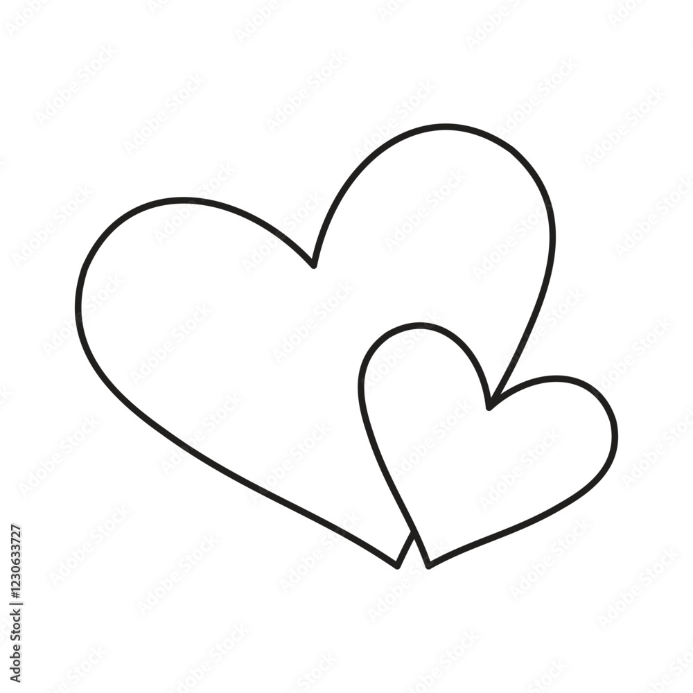 Love Heart with Wings in Simple Line Art Design Love Heart with Wings in Simple Line Art Design