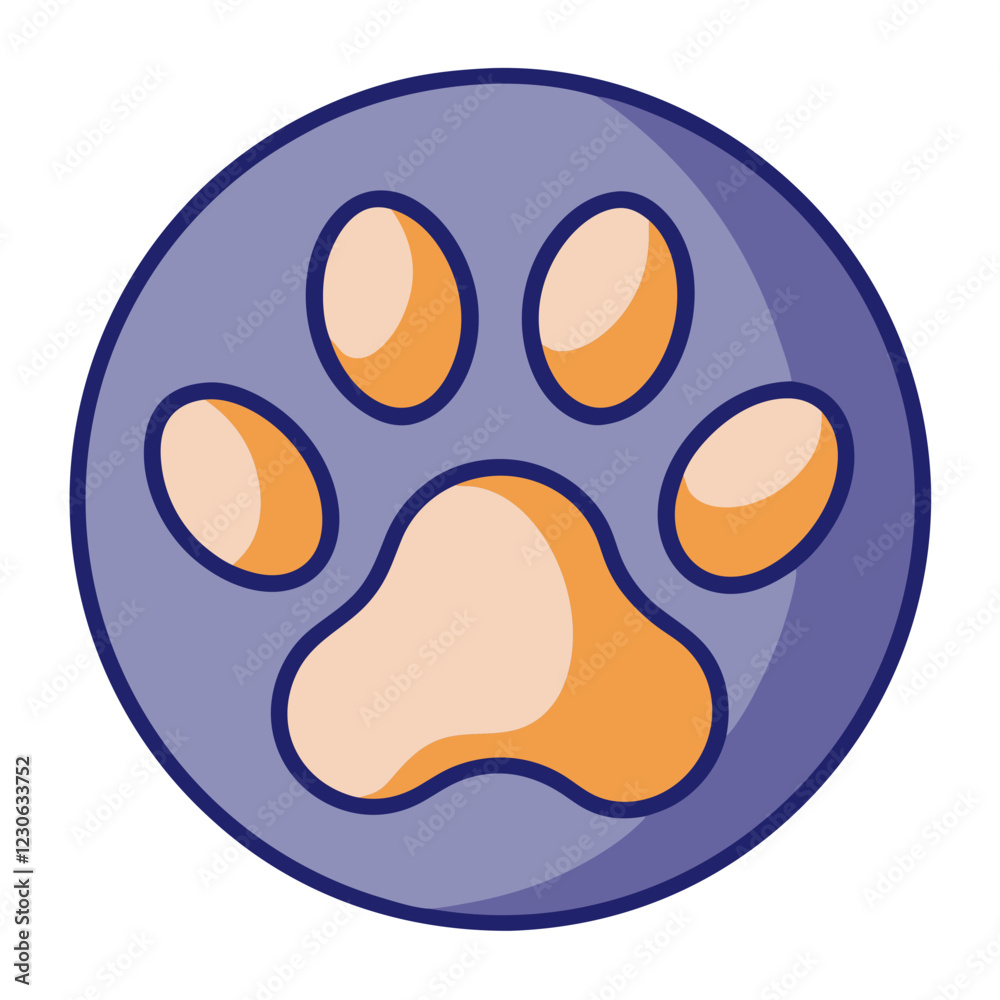 Fototapeta premium paw icon design