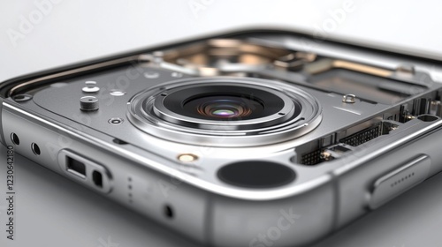 Wallpaper Mural Closeup View of Silver Camera Internal Mechanism and Lens Torontodigital.ca