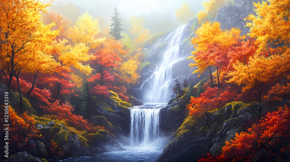 Fototapeta premium serene cascades waterfall